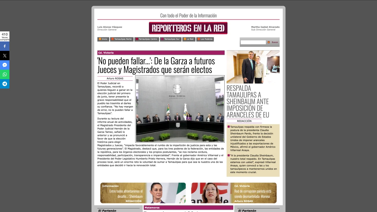 Captura de Reporteros En La Red