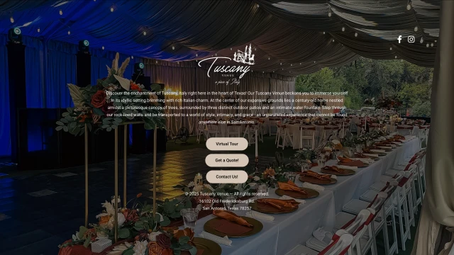 Tuscany Venue, a piece of Italy