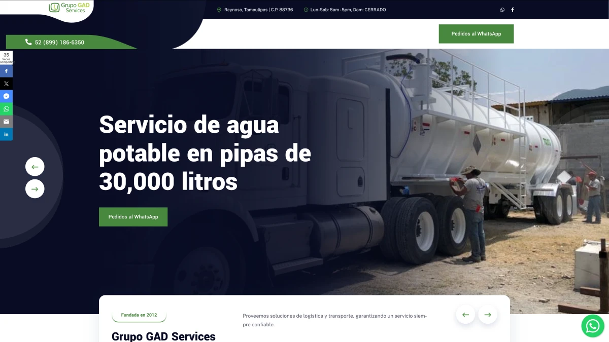 Captura de Grupo GAD Services